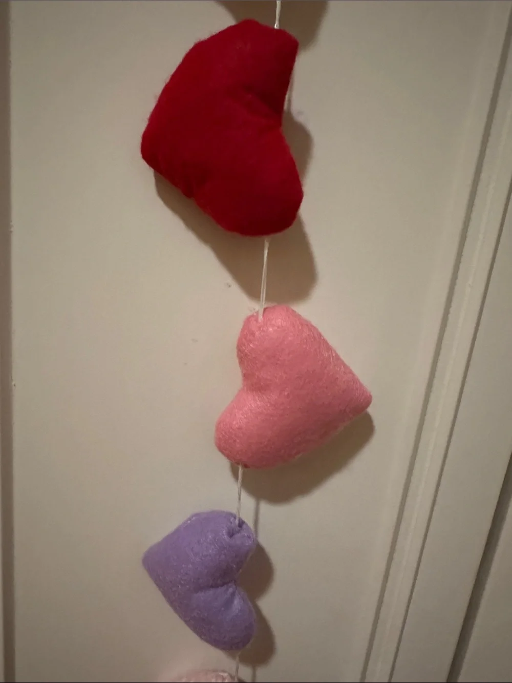 Set of 6 Felt Heart Garland Valentine’s Day Decoration
